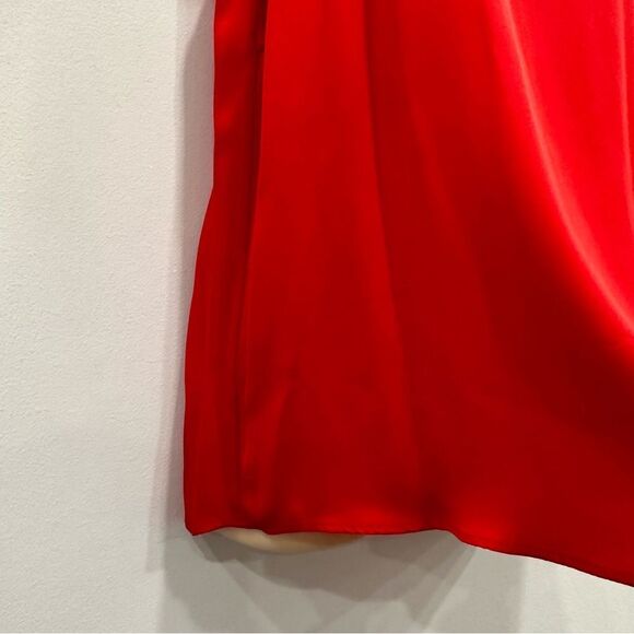 MILLY Red Silk Sleeveless Tank Blouse size 2 - Picture 6 of 7